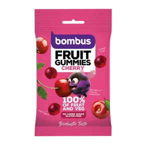 Bombus Fruit Gummies Cherry třešňové želatinové bonbony 35 g